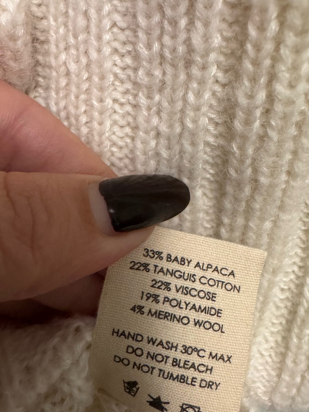 Off-the-Shoulder Cream Bow Ribbed Sweater - Picture 9 of 11